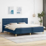 vidaXL Σκελετός κρεβατιού με στρώμα Μπλε 180 x 200 cm ύφασμα