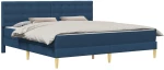 vidaXL Σκελετός κρεβατιού με στρώμα Μπλε 180 x 200 cm ύφασμα