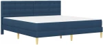 vidaXL Σκελετός κρεβατιού με στρώμα Μπλε 180 x 200 cm ύφασμα