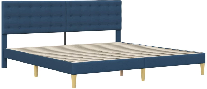 vidaXL Σκελετός κρεβατιού με στρώμα Μπλε 180 x 200 cm ύφασμα