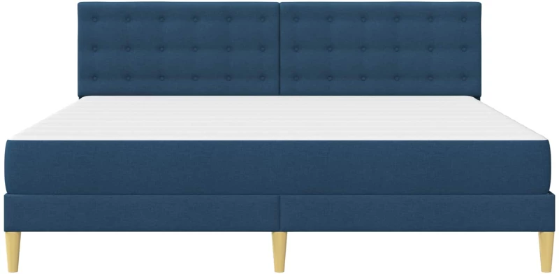 vidaXL Σκελετός κρεβατιού με στρώμα Μπλε 180 x 200 cm ύφασμα