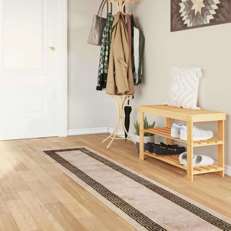 vidaXL Χαλί Runner MARSA Μαύρο 50 x 350 εκ. Πολυέστερ και PVC