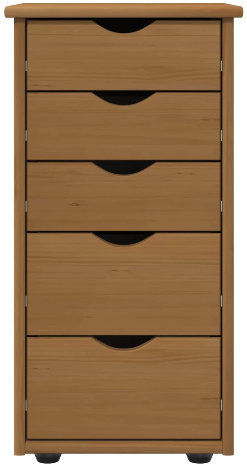 vidaXL Ντουλαπιού Μέλι Καφέ 34 x 39 x 61,5 εκ Στερεό ξύλο πεύκου