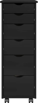 vidaXL Κινητό Ντουλάπι Μαύρο 34 x 39 x 93,5 εκ Στερεό ξύλο πεύκου
