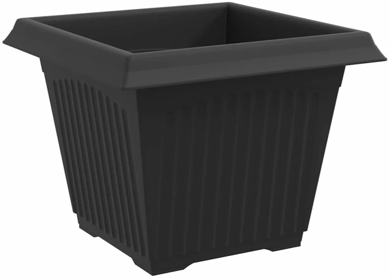 vidaXL Γλάστρες φυτών 24 pcs Μαύρο 28,5 x 28,5 x 22 εκ Πλαστικό