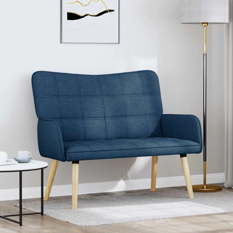 vidaXL Διθέσιος Καναπές Μπλε 115 x 61 x 87 εκ. ύφασμα