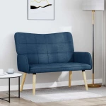 vidaXL Διθέσιος Καναπές Μπλε 115 x 61 x 87 εκ. ύφασμα
