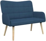 vidaXL Διθέσιος Καναπές Μπλε 115 x 61 x 87 εκ. ύφασμα