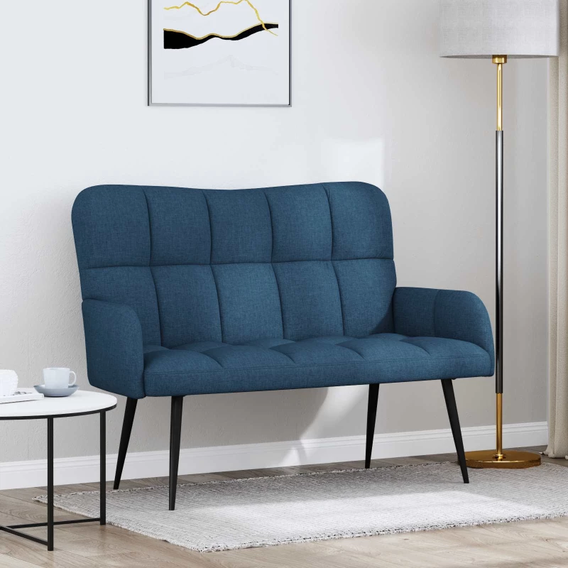 vidaXL Διθέσιος Καναπές Μπλε 115 x 61 x 87 εκ. ύφασμα