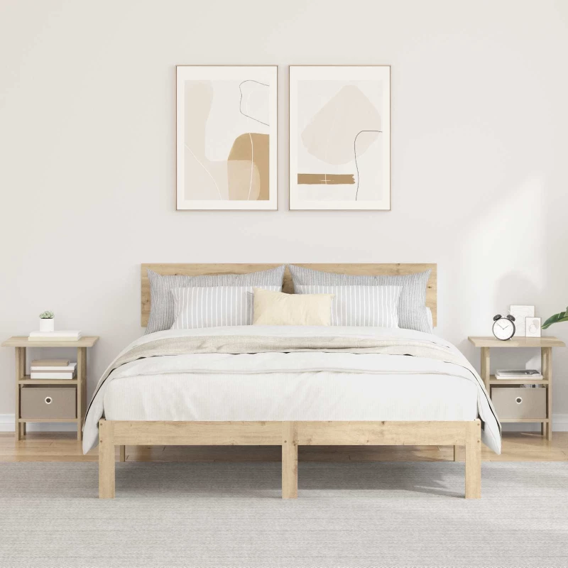 vidaXL Κομοδίνο 2 pcs Δρύς Sonoma 41 x 40 x 45 εκ Επεξεργασμένο ξύλο
