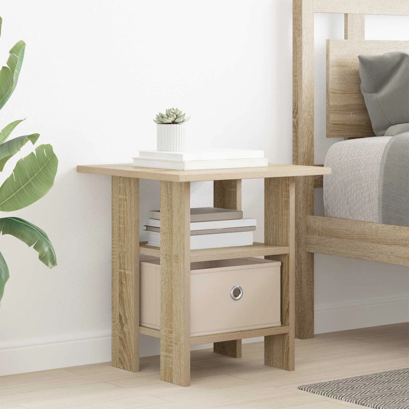 vidaXL Κομοδίνο 2 pcs Δρύς Sonoma 41 x 40 x 45 εκ Επεξεργασμένο ξύλο