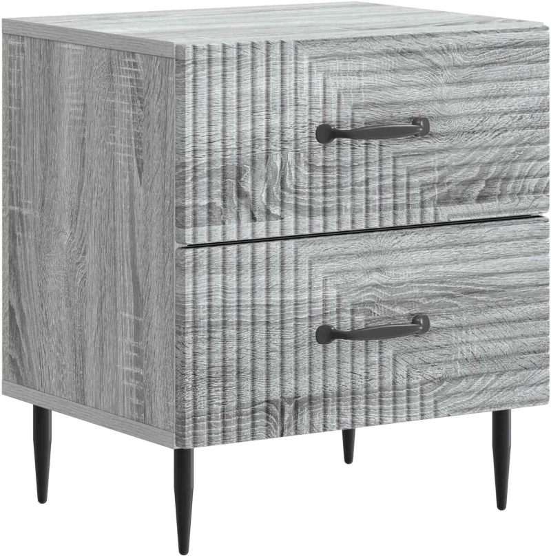 vidaXL Κομοδίνο Γκρι Sonoma 43 x 34,5 x 47,5 εκ Επεξεργασμένο Ξύλο