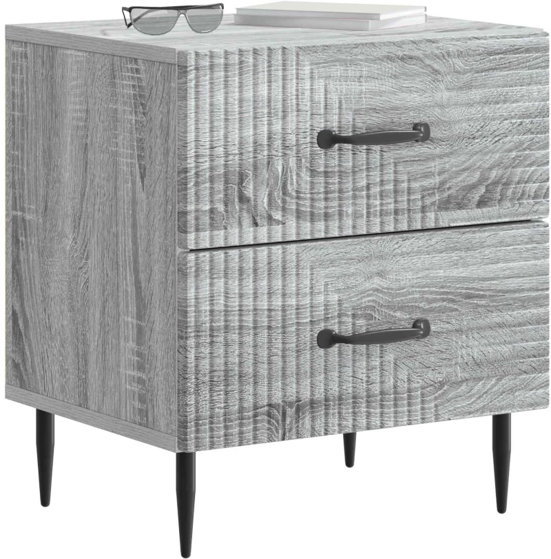 vidaXL Κομοδίνο Γκρι Sonoma 43 x 34,5 x 47,5 εκ Επεξεργασμένο Ξύλο