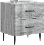 vidaXL Κομοδίνο Γκρι Sonoma 43 x 34,5 x 47,5 εκ Επεξεργασμένο Ξύλο