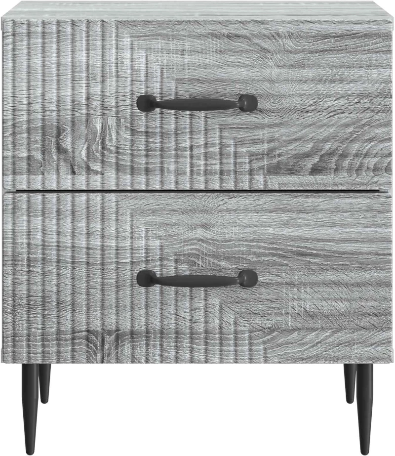 vidaXL Κομοδίνο Γκρι Sonoma 43 x 34,5 x 47,5 εκ Επεξεργασμένο Ξύλο
