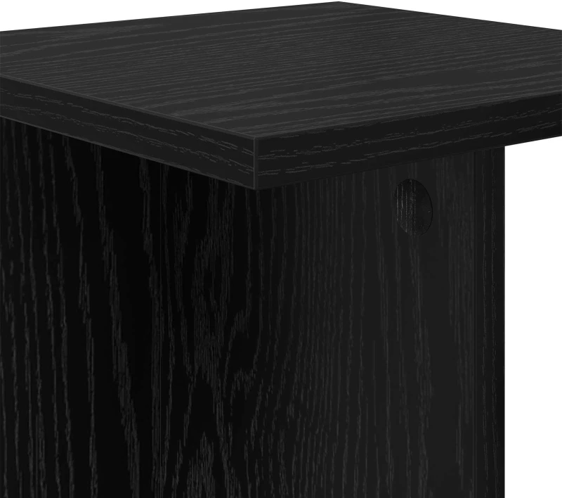 vidaXL Βάση φυτών Μαύρη Δρυς 25 x 25,5 x 100,5 εκ.