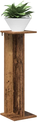 vidaXL Βάση φυτών Παλιό ξύλο 25 x 25,5 x 80,5 εκ.