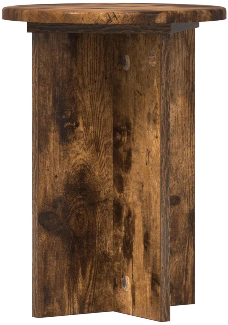 vidaXL Βάση φυτών 2 pcs Καπνισμένο Ξύλο Δρυός Ø29,5 x 40 εκ.