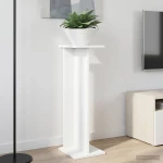 vidaXL Βάση φυτών 2 pcs Λευκός 25 x 25,5 x 80,5 εκ.