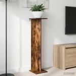 vidaXL Βάση φυτών 2 pcs Καπνιστή Δρυς 25 x 25,5 x 100,5 εκ.
