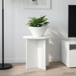 vidaXL Βάση φυτών 2 pcs Λευκό Ø40 x 40 εκ Επεξεργασμένο Ξύλο