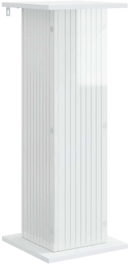 vidaXL Βάση φυτών Γυαλιστερό Λευκό 30,5 x 30 x 80,5 εκ