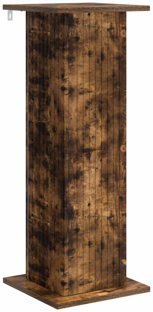 vidaXL Βάση φυτών Καπνισμένο Ξύλο Δρυός 30,5 x 30 x 80,5 εκ