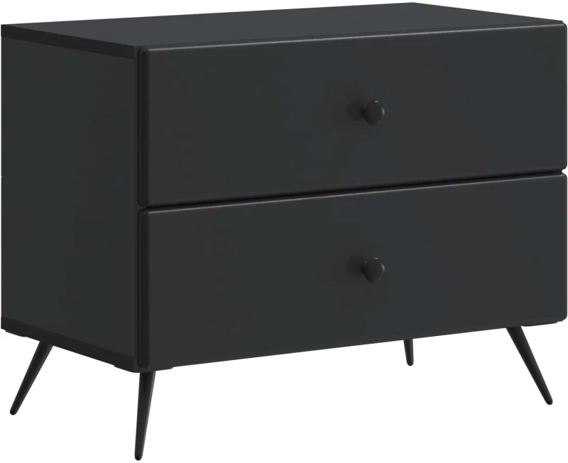vidaXL Κομοδίνο Μαύρο 62 x 34,5 x 47,5 εκ Επεξεργασμένο Ξύλο