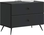 vidaXL Κομοδίνο Μαύρο 62 x 34,5 x 47,5 εκ Επεξεργασμένο Ξύλο