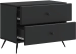 vidaXL Κομοδίνο Μαύρο 62 x 34,5 x 47,5 εκ Επεξεργασμένο Ξύλο