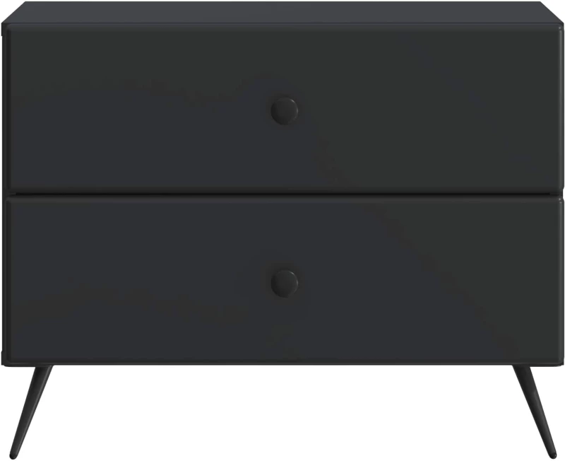 vidaXL Κομοδίνο Μαύρο 62 x 34,5 x 47,5 εκ Επεξεργασμένο Ξύλο