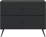 vidaXL Κομοδίνο Μαύρο 62 x 34,5 x 47,5 εκ Επεξεργασμένο Ξύλο