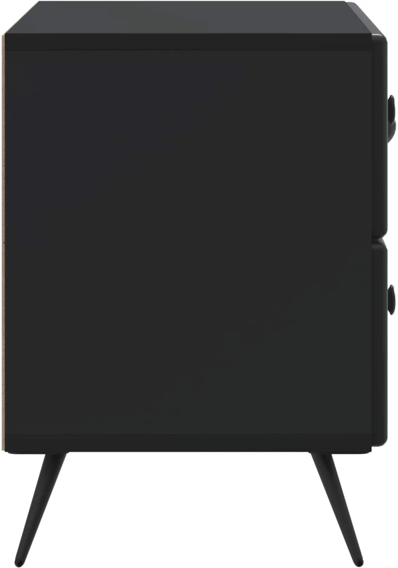 vidaXL Κομοδίνο Μαύρο 62 x 34,5 x 47,5 εκ Επεξεργασμένο Ξύλο