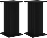vidaXL Βάση φυτών 2 pcs Μαύρο 30,5 x 30 x 60,5 εκ Επεξεργασμένο Ξύλο