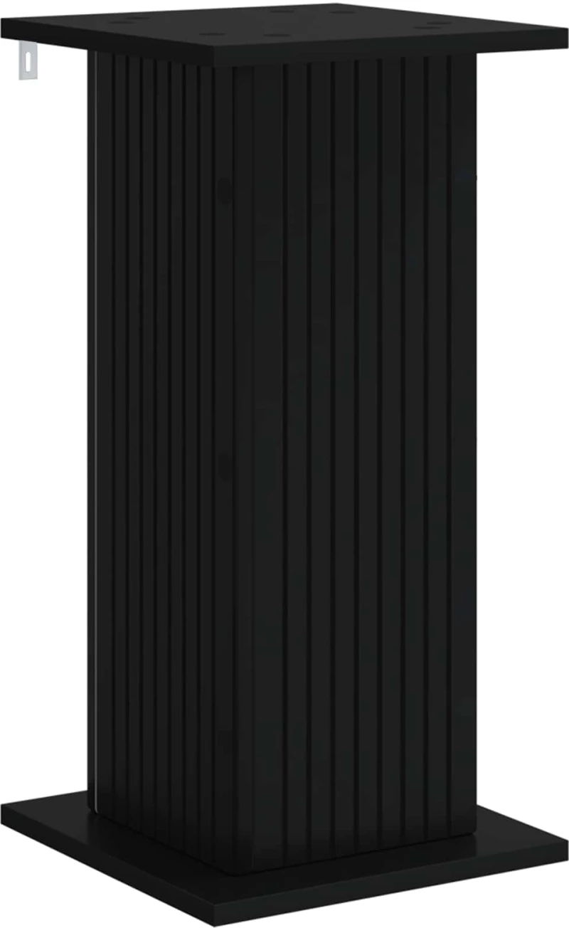 vidaXL Βάση φυτών 2 pcs Μαύρο 30,5 x 30 x 60,5 εκ Επεξεργασμένο Ξύλο