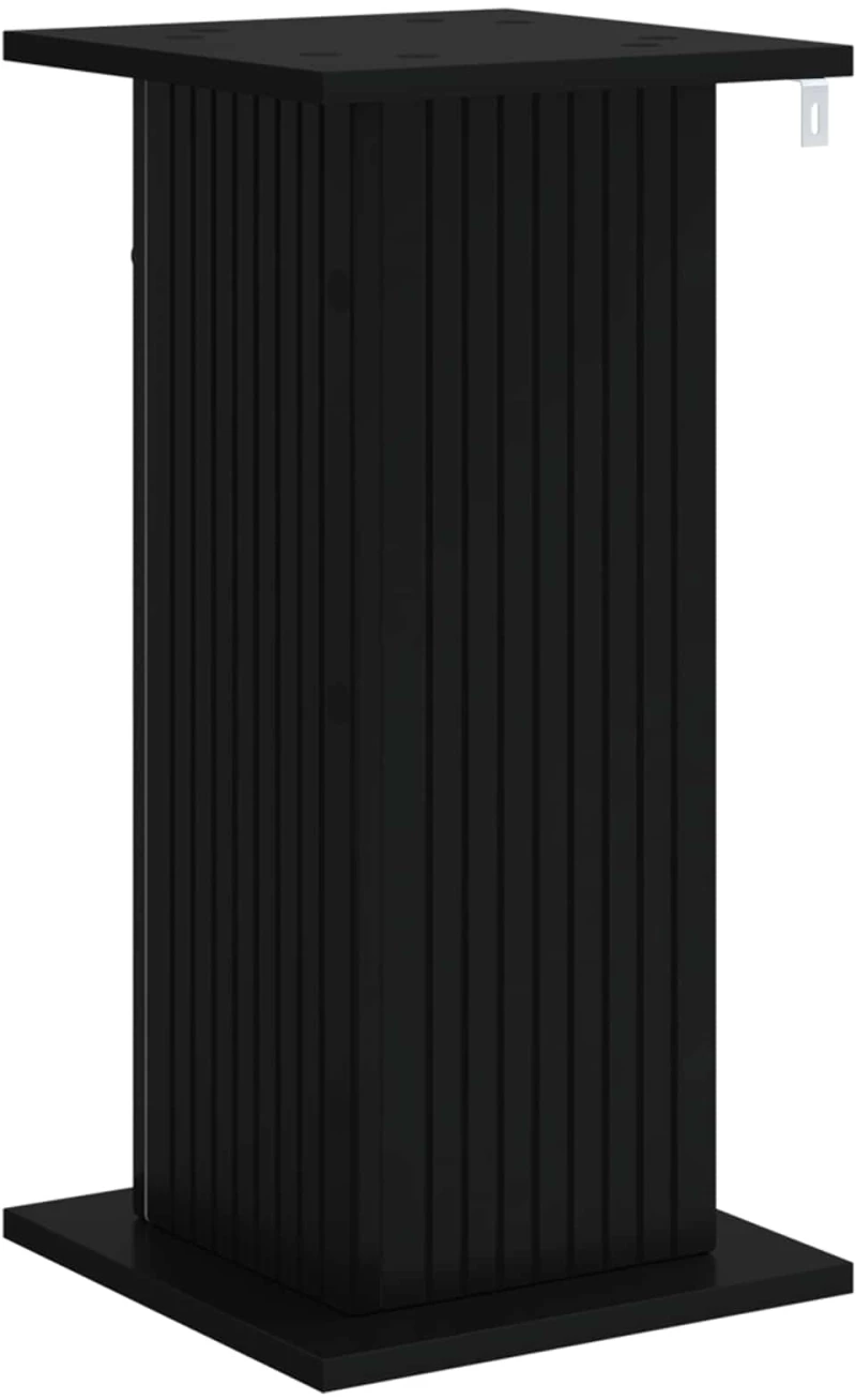 vidaXL Βάση φυτών 2 pcs Μαύρο 30,5 x 30 x 60,5 εκ Επεξεργασμένο Ξύλο
