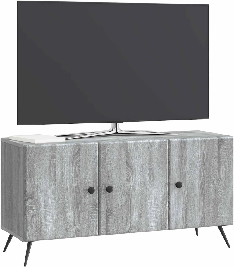 vidaXL Ντουλάπι TV Γκρι Sonoma 99 x 34,5 x 50 εκ. Επεξεργασμένο Ξύλο