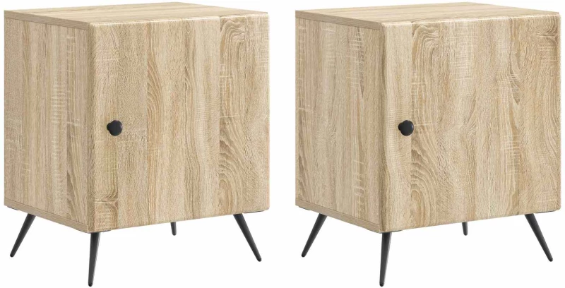 vidaXL Κομοδίνο 2 pcs Sonoma Δρυς 43 x 34,5 x 50 εκ Επεξεργασμένο Ξύλο