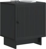 vidaXL Κομοδίνο 2 pcs Μαύρο 43 x 34,5 x 50 εκ Επεξεργασμένο Ξύλο