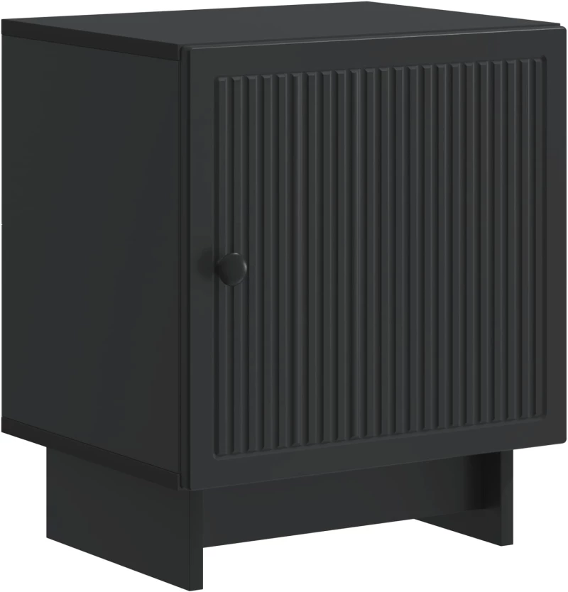 vidaXL Κομοδίνο 2 pcs Μαύρο 43 x 34,5 x 50 εκ Επεξεργασμένο Ξύλο