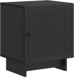 vidaXL Κομοδίνο 2 pcs Μαύρο 43 x 34,5 x 50 εκ Επεξεργασμένο Ξύλο