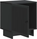 vidaXL Κομοδίνο 2 pcs Μαύρο 43 x 34,5 x 50 εκ Επεξεργασμένο Ξύλο