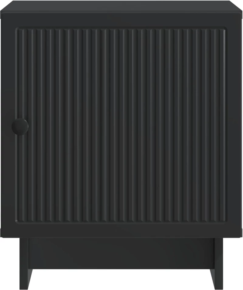 vidaXL Κομοδίνο 2 pcs Μαύρο 43 x 34,5 x 50 εκ Επεξεργασμένο Ξύλο