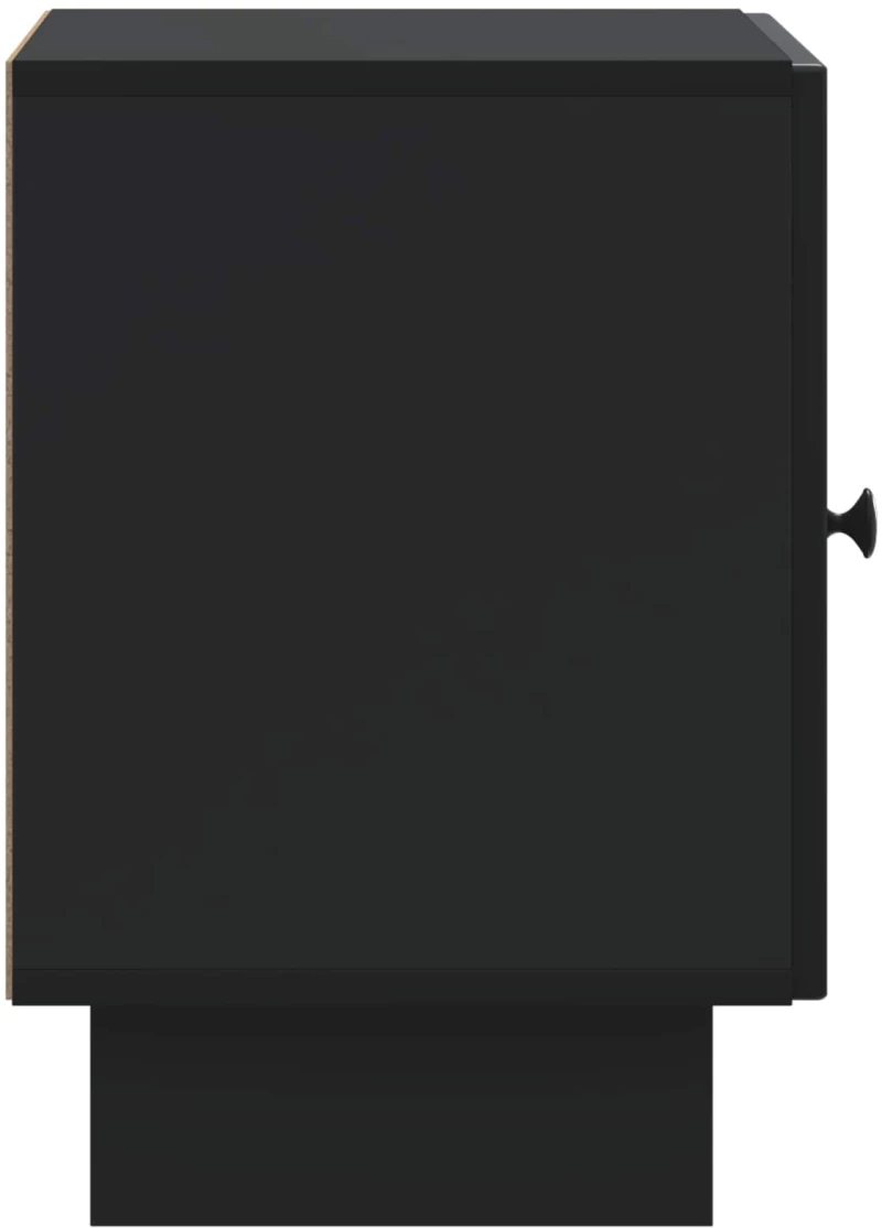 vidaXL Κομοδίνο 2 pcs Μαύρο 43 x 34,5 x 50 εκ Επεξεργασμένο Ξύλο
