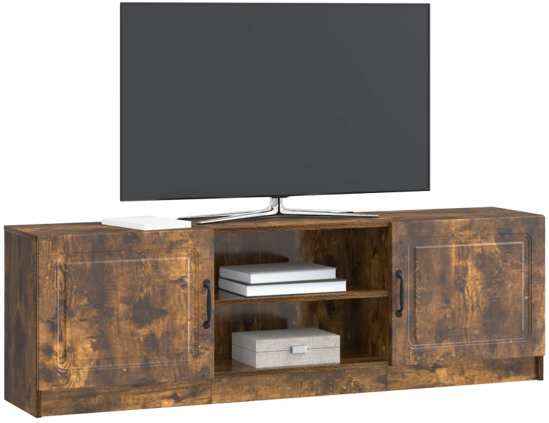 vidaXL Ντουλάπι TV Καπνισμένο Ξύλο Δρυός 150 x 31 x 47 εκ