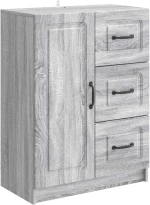 vidaXL Πλαϊνό γραφείο με συρτάρι Γκρι Sonoma 66 x 34,5 x 87 εκ.