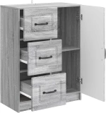vidaXL Πλαϊνό γραφείο με συρτάρι Γκρι Sonoma 66 x 34,5 x 87 εκ.