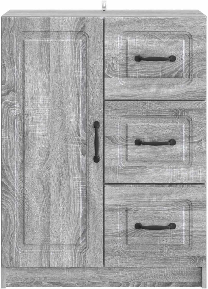 vidaXL Πλαϊνό γραφείο με συρτάρι Γκρι Sonoma 66 x 34,5 x 87 εκ.