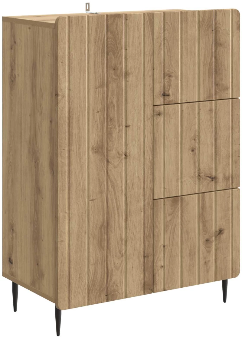vidaXL Πλαϊνό γραφείο με συρτάρι Artisan Δρυς 66 x 34,5 x 91,5 εκ
