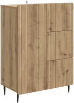 vidaXL Πλαϊνό γραφείο με συρτάρι Artisan Δρυς 66 x 34,5 x 91,5 εκ